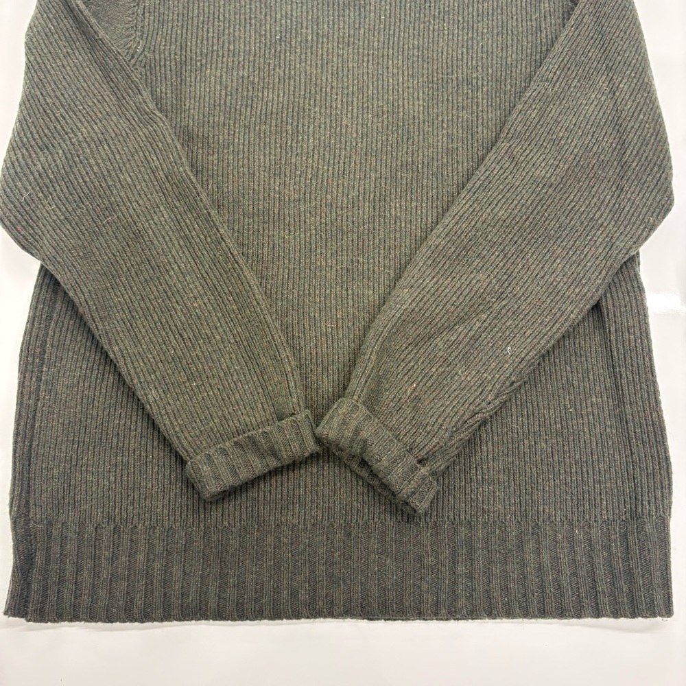 Dubarry of Ireland Made in Ireland Olive Green Wool Blend Crewneck Sweater - Picture 8 of 9